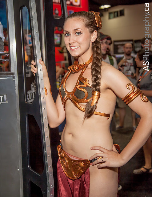 Slave Leia at Comic-Con SDCC 2013