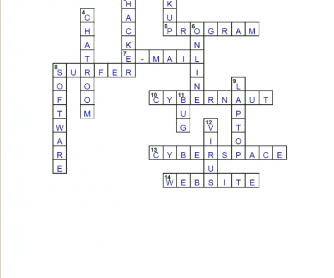 Computer Application Crossword Clue : Computer Crosswords Worksheets