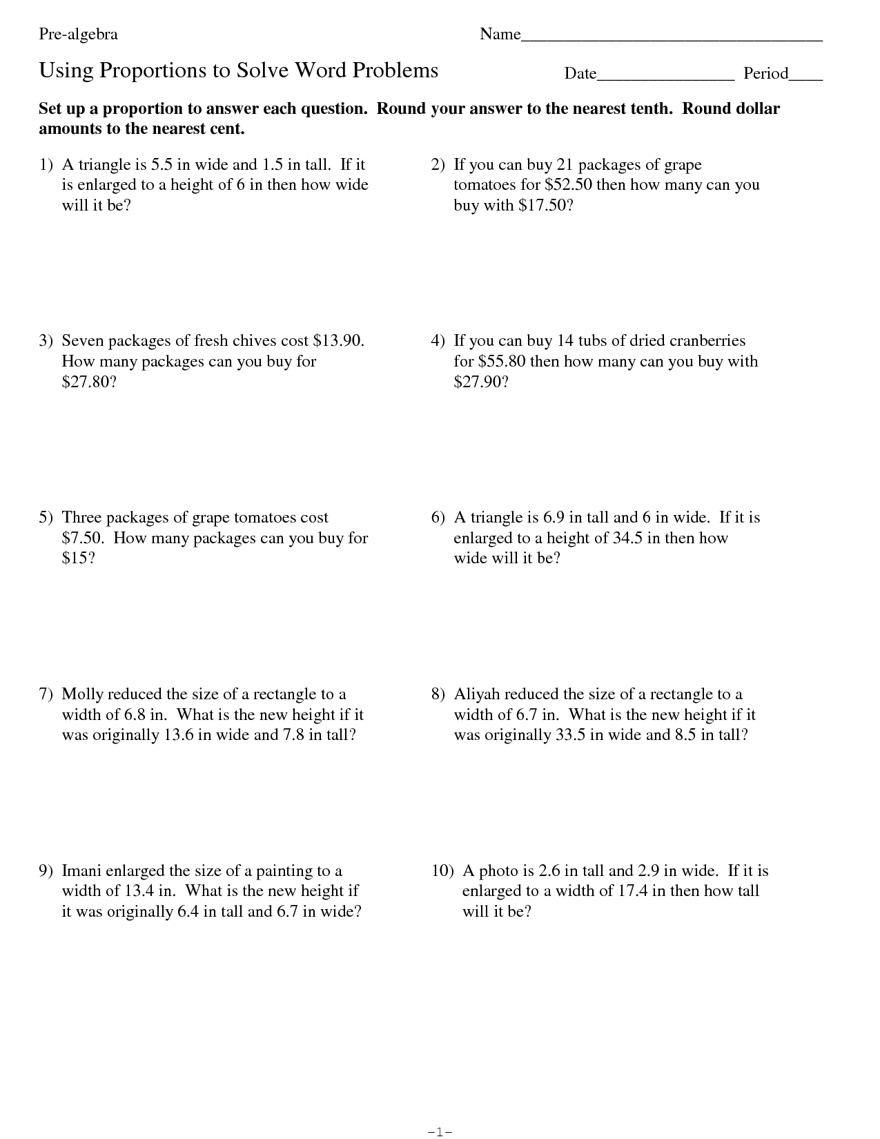 18 best images of solving proportions worksheets 6th grade
