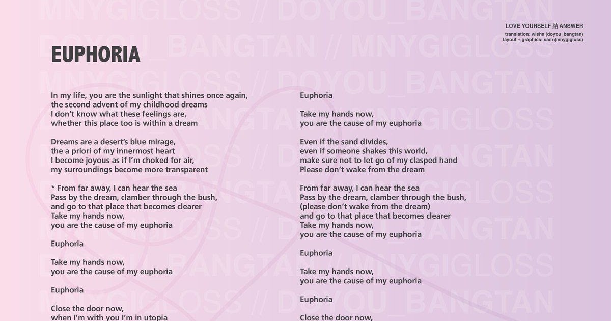 Bts Love Yourself Answer English Lyrics - BTSRYMA