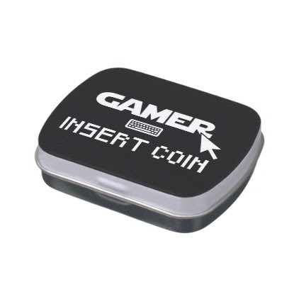 Gamer insert coin candy tin