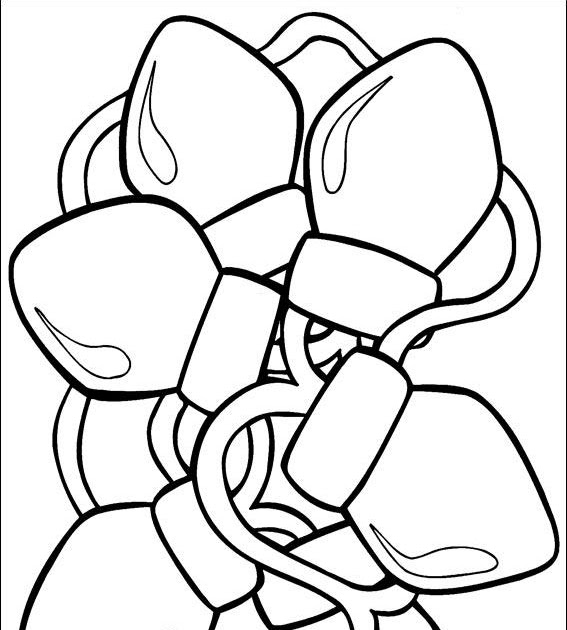 Entrelosmedanos: Christmas Lights Coloring Pages