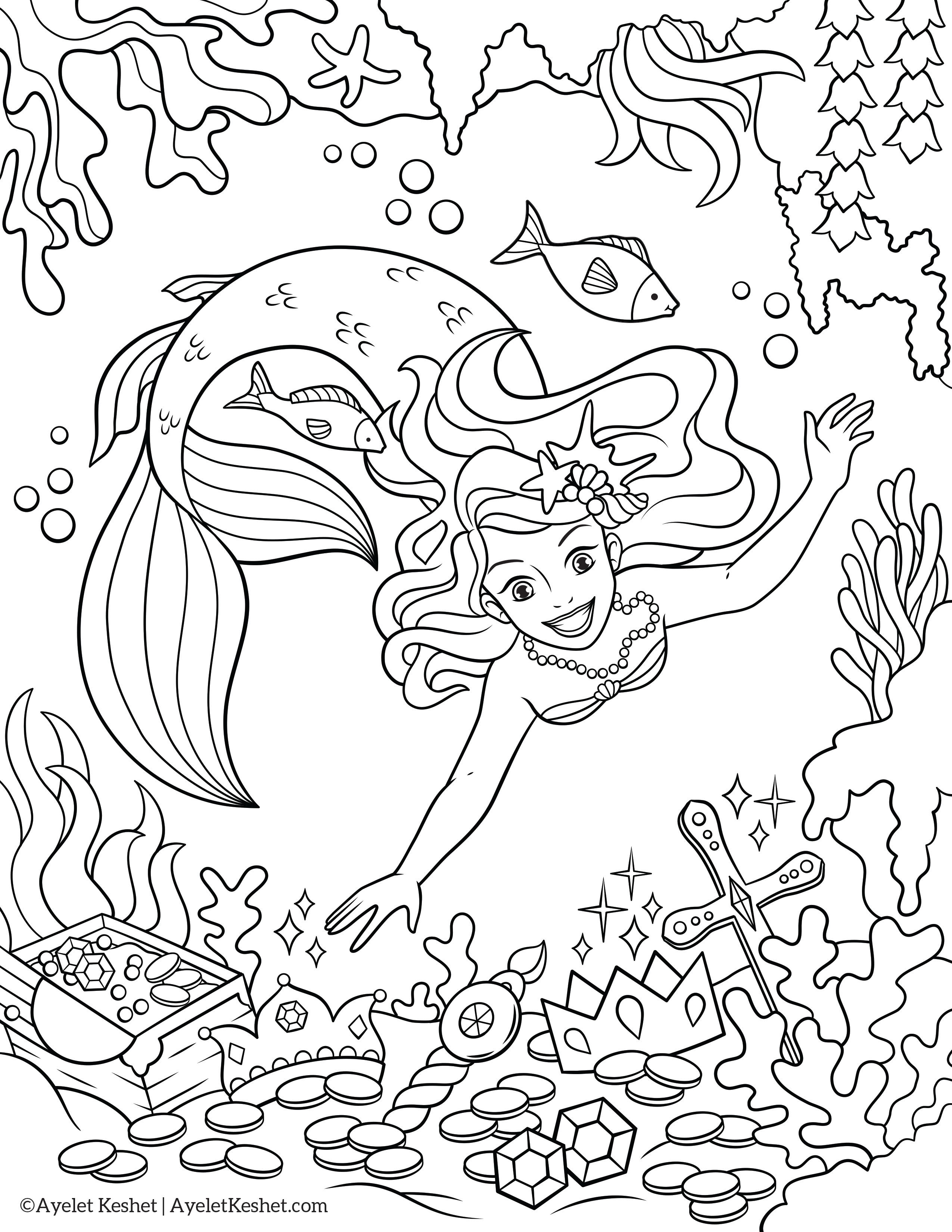Mermaid Coloring Pages Coloringnori Coloring Pages For Kids