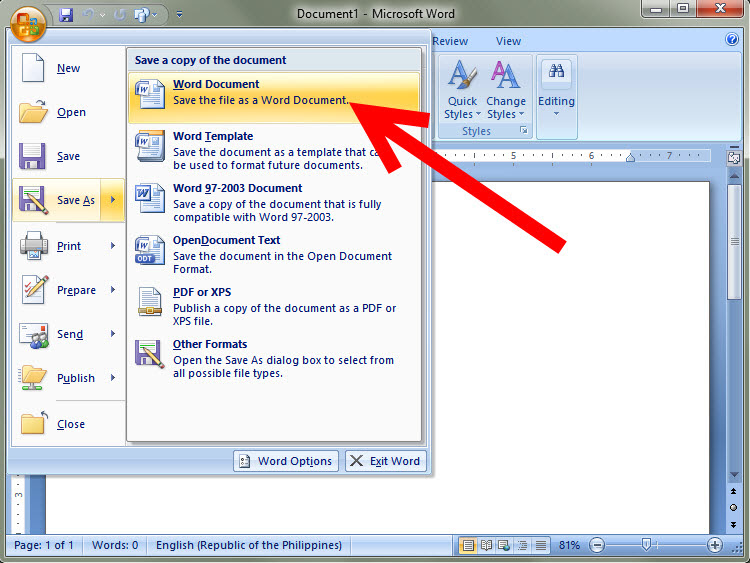 how to convert a scanned jpeg document to word