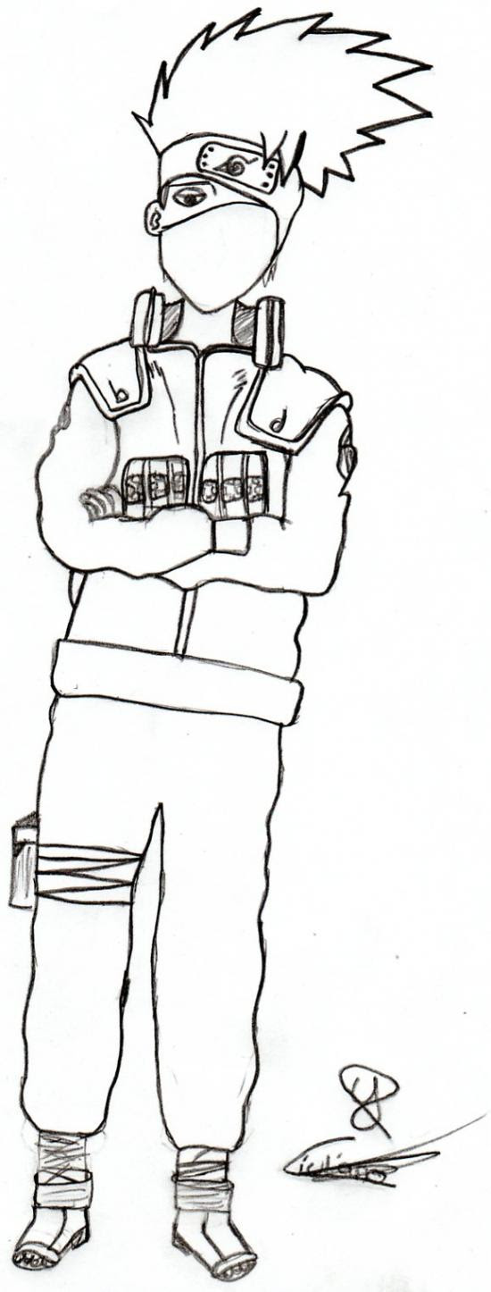 Dessin Facile Kakashi  Coloriage Kakashi Hatake Dessin Naruto A