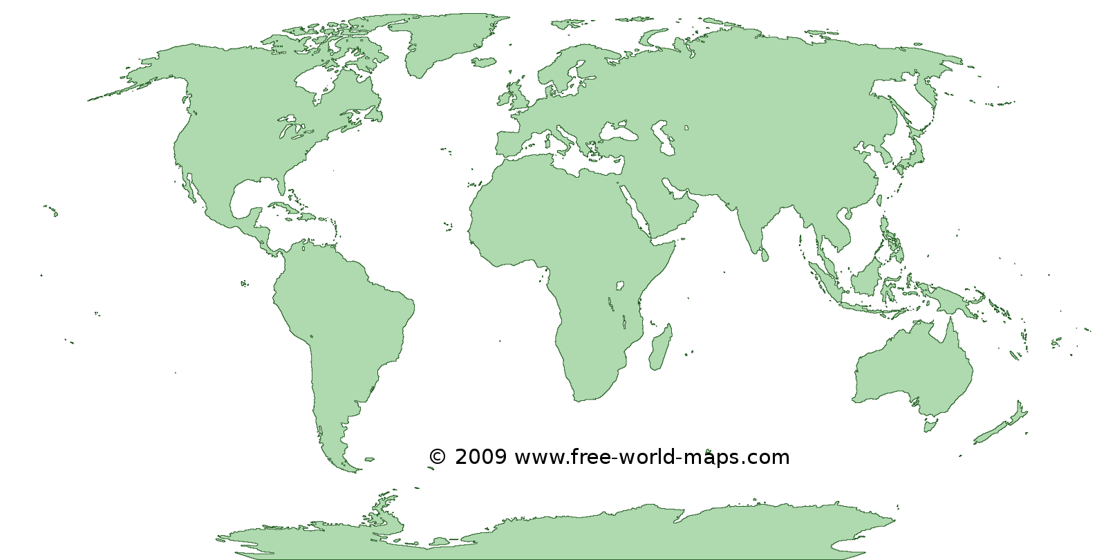 Unmarked Map Of The World Afp Cv