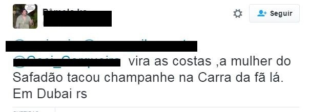 Fãs comentam sobre o ciúme de Thyane Dantas (Foto: Reprodução/Twitter)