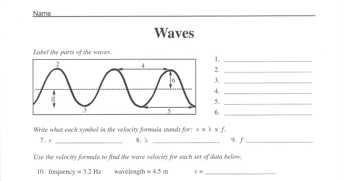 Doppler Effect Worksheet - worksheet