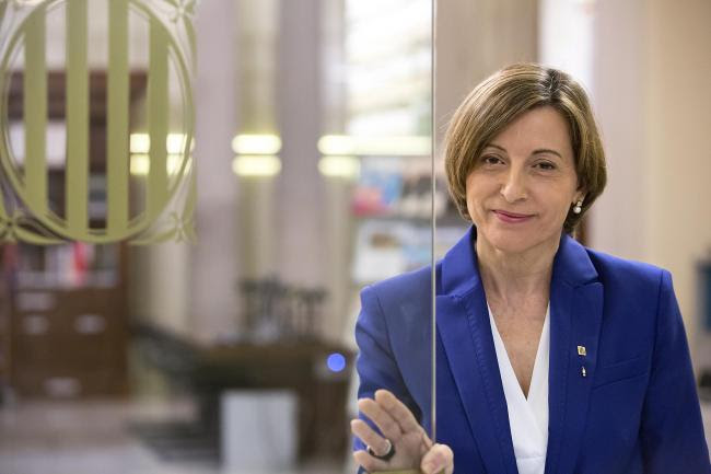 Carme Forcadell is facing a ban from public office for allowing a vote on a referendum. Photograph: Lluís Brunet