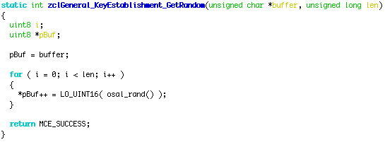 ZCL KeyEstablishment GetRandom