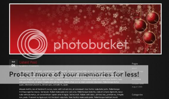 Christmas Black Red Wordpress Theme