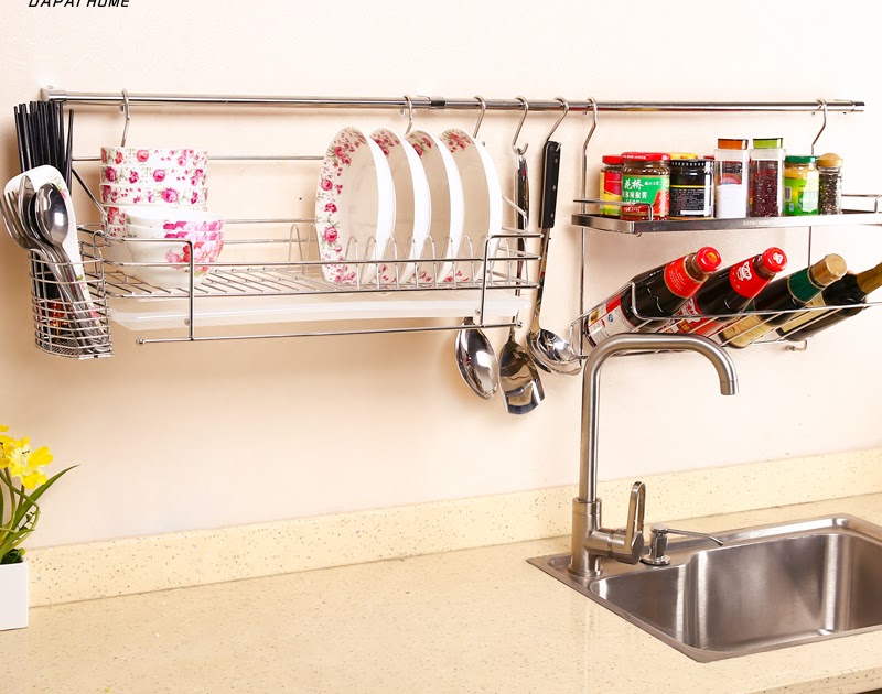 28 Rak Piring Dinding Dapur Trend Masa Kini