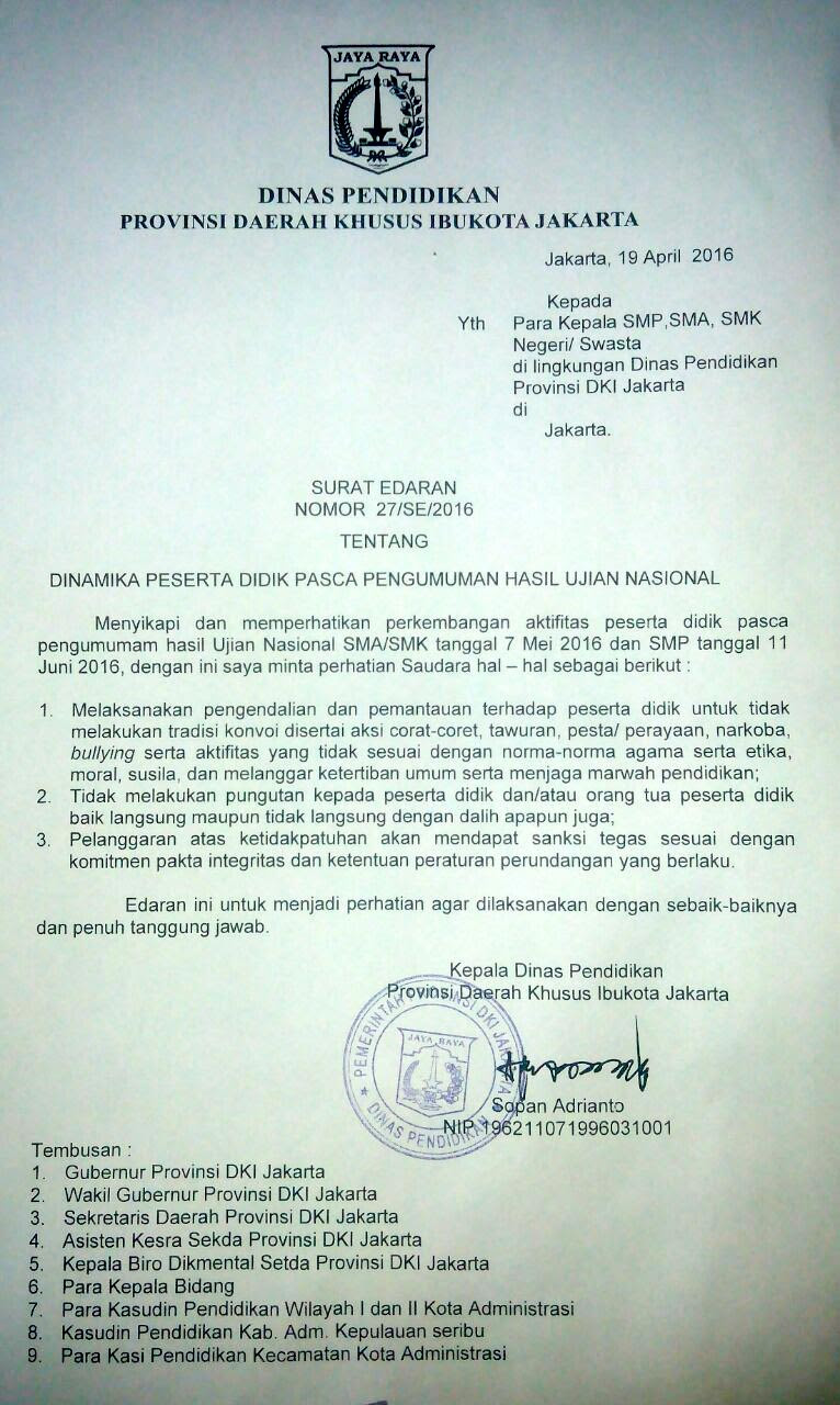 Kop Surat Dinas Pendidikan Provinsi Dki Jakarta Contoh Kop Surat