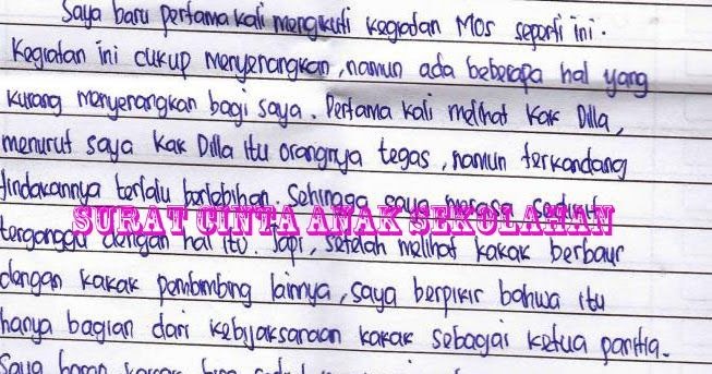 Contoh Surat Cinta Untuk Kakak Pendamping Mos Contoh Surat Terbaik Gratis 2020