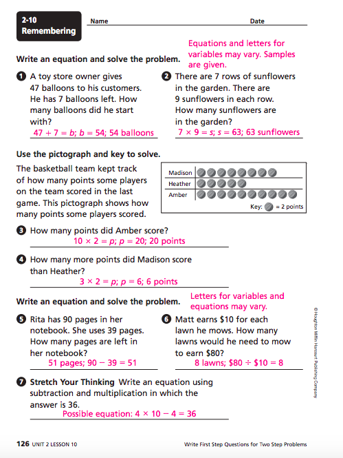 answer key for homework and remembering grade 5