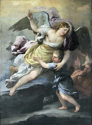 18th century rendition of a guardian angel.