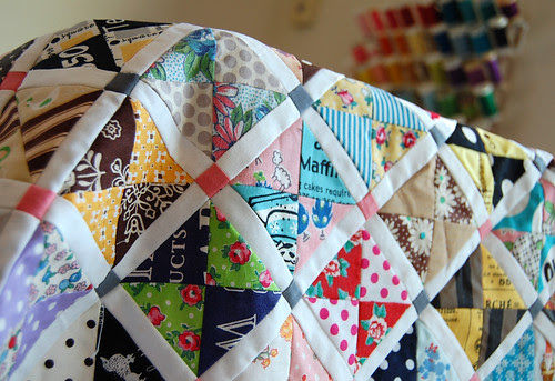 scrappy hour glass quilt