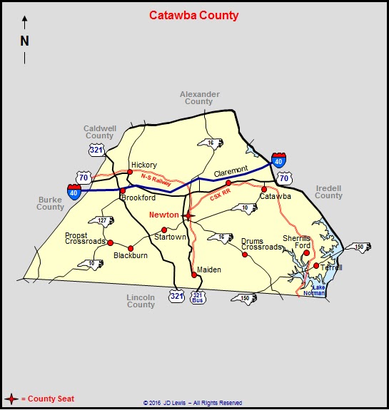 Map Of Catawba County Nc - Maping Resources