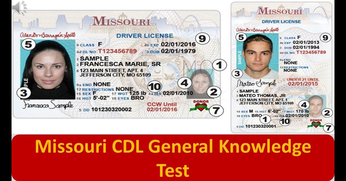 T license. Missouri Driver License. CDL General knowledge Flashcards. CDL Practice Tests Ohio.
