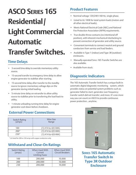 Download asco 165 transfer switch manual Doc PDF - The Darkest Evening