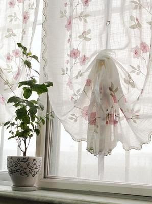 Shabby Chic Rose Curtains