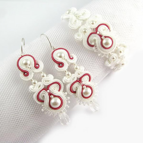 Hand embroidered bridal jewelry Hand embroidered bridal jewelry
