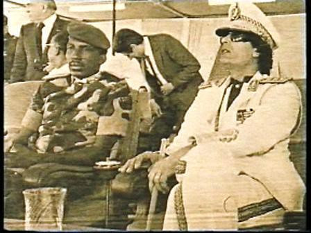 Capt. Thomas Sankara of Burkina Faso and Col. Muammar Gaddafi of Libya. The two revolutionary leaders sought to build African unity and socialism. by Pan-African News Wire File Photos
