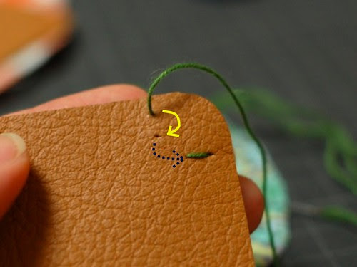 How to make a leather bottom pincushion 7