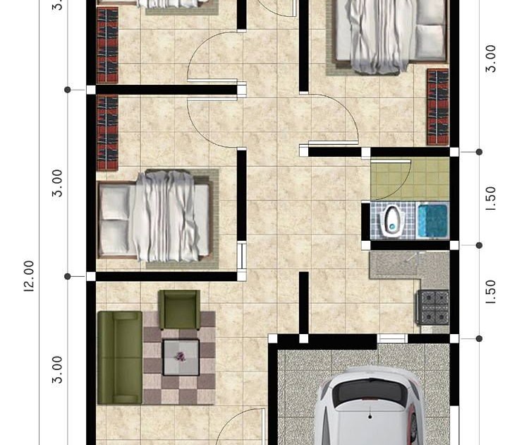 Desain Rumah Minimalis Ukuran 6x10 1 Lantai - Rumah Desain