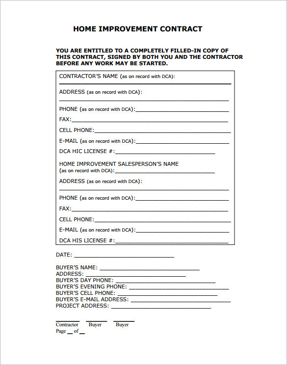 Contract Proposal Sample HQ Template Documents