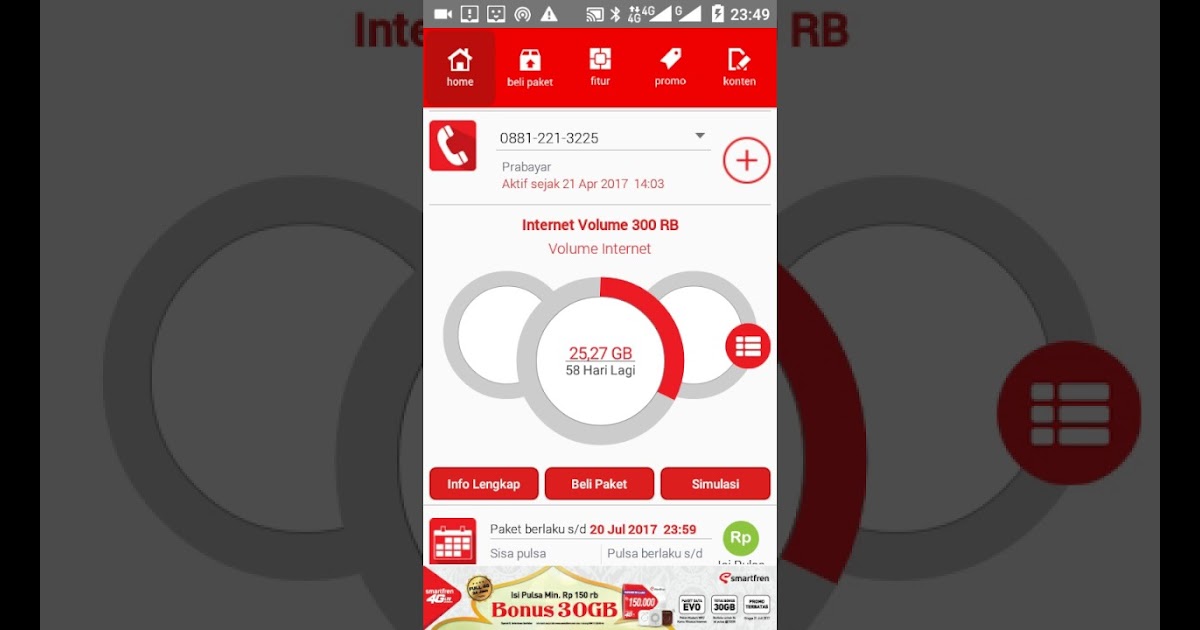 Cara Cek Bonus Kuota Kartu 3 - Kotak Bintang Hati