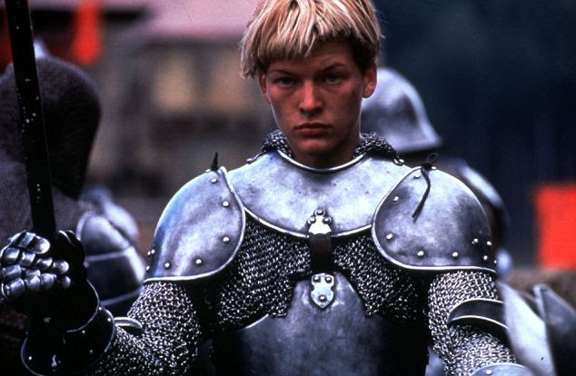 Milla Jovovich as Joan of Arc in the 2000 film: A new study claims that the role of women in military combat has been written out of the annals of history