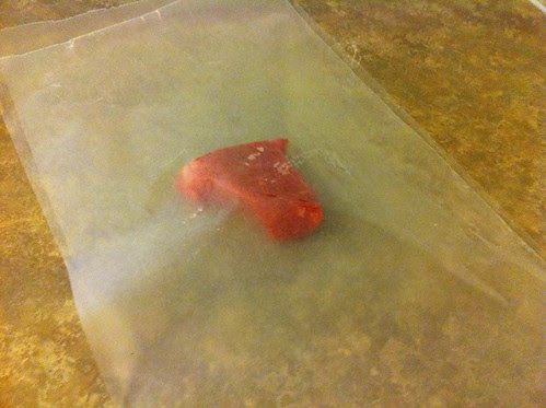 Steak to be Pounded between Wax Paper