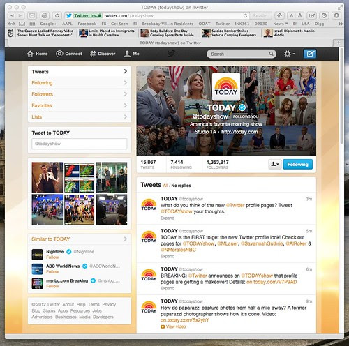New Twitter Profile Page: TODAY (todayshow) on Twitter by stevegarfield