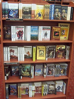 Novels in a Polish bookstore