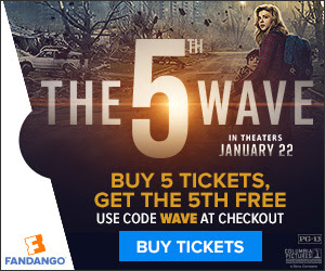 Buy 5 Tickets and get the 5th Free to see The 5th Wave Movie