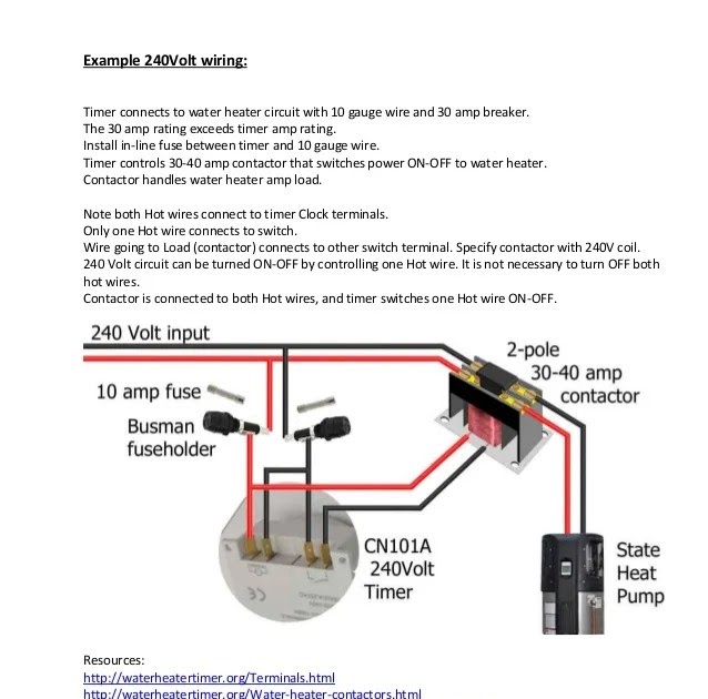 240 Volt Water Heater Wiring Diagram - PURSUE-AROUNDME
