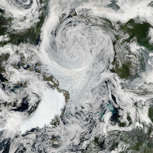 Summer Storm Spins Over Arctic