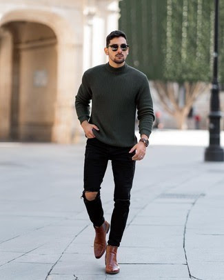 kombinieren lookastic rollkragenpullover