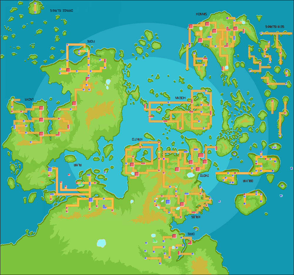 Где находится покемон. Pokemon Regions Map. Карта Синно покемон. Мир покемонов карта.