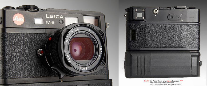 Emarit-M 1:2.8/28mm mounted on a LEICA M6 prototype camera in 1981