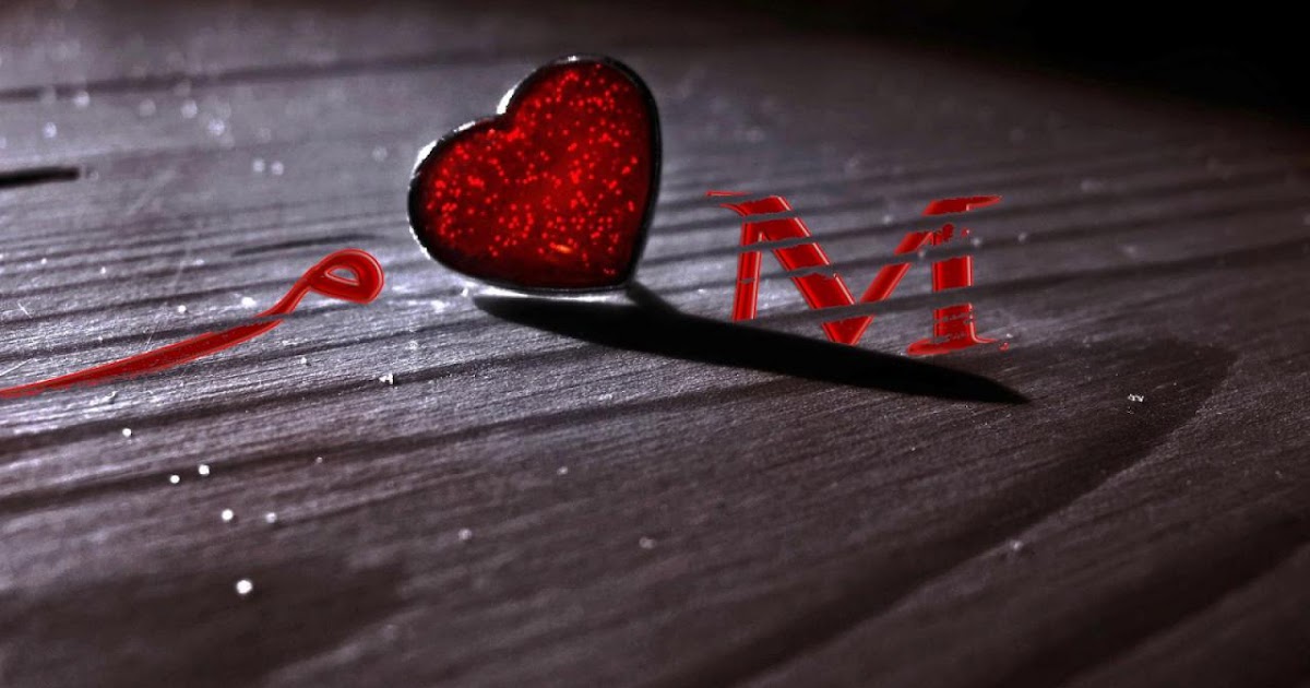 Uniqso خلفيات حرف ميم حرف M على شكل قلب