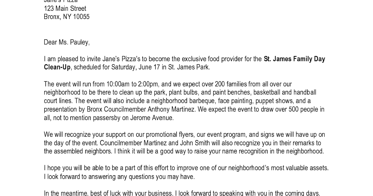 Proposal Letter Sample For Job - Tagazier