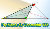 Problema de Geometría 133.
Triangulo, Dos Bisectrices Interiores, Bisectriz Exterior del 3er Angulo, Puntos Colineales.