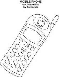 Phone Coloring Pages: Mobile Phone Coloring Printable Great Inventions