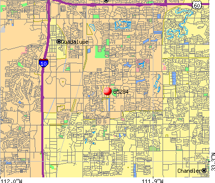 Tempe Az Zip Code Map