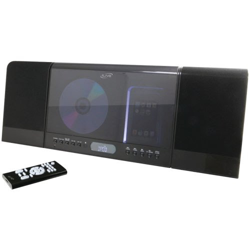 clock radio mp3 player: iLive CD and Radio Home Music System with