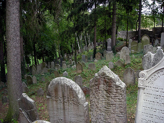 Třebič (Trebitsch), zsidó negyed és temető
