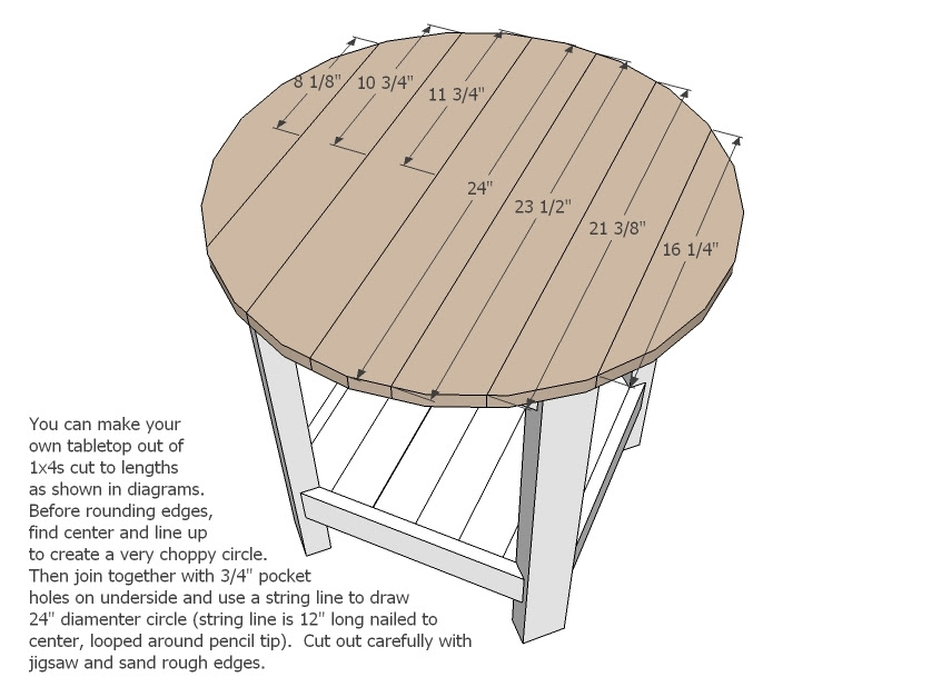 Round End Table Woodworking Plans | wood workbench plans