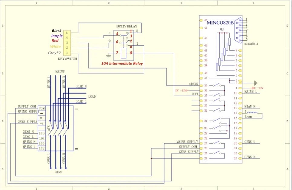 Kipor Ats Wiring Diagram / amf control panel circuit diagram